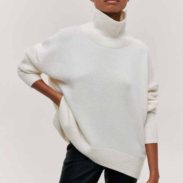 Gestrickter Damen Rollkragenpullover