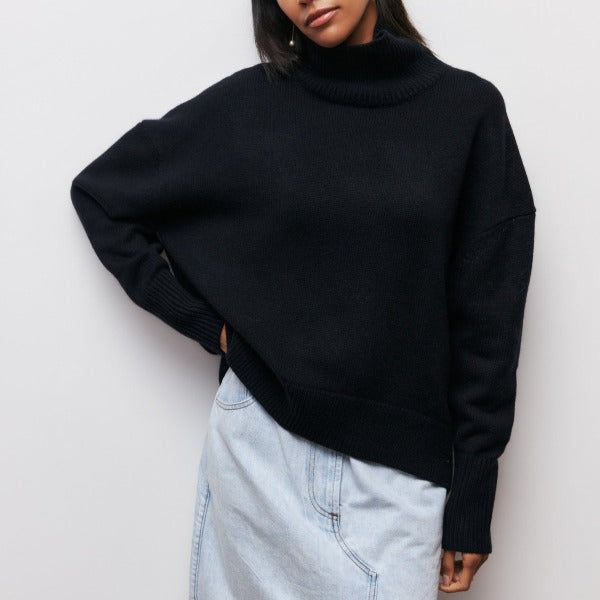 Gestrickter Damen Rollkragenpullover