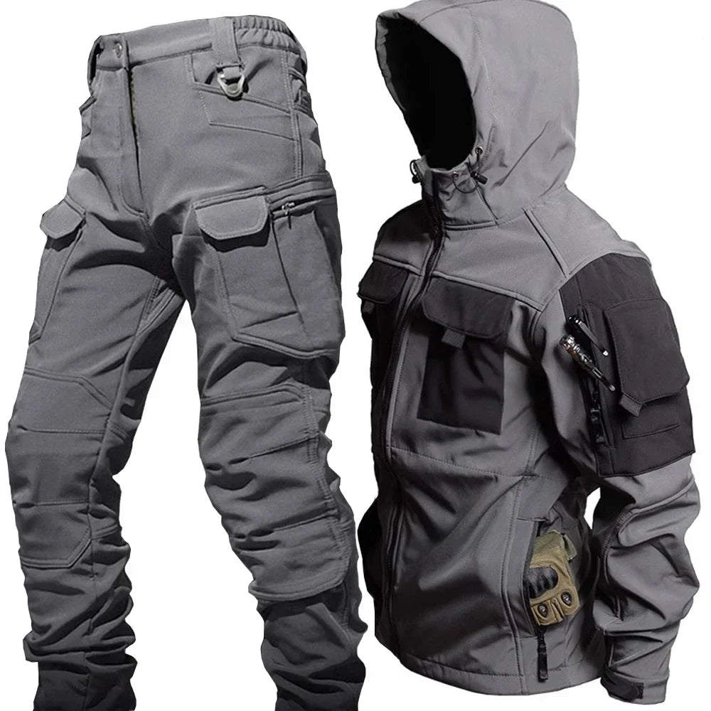 Wasserdichter Herren Thermoanzug mit Vielen Taschen