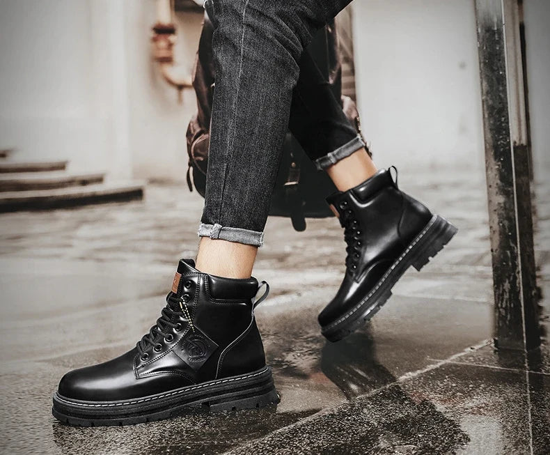 Wasserabweisende Herren Winterstiefel Mit Griffiger Sohle