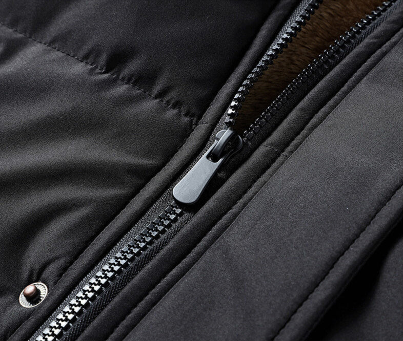 Herren Winterparka Mit Teddyfutter Und Kapuze