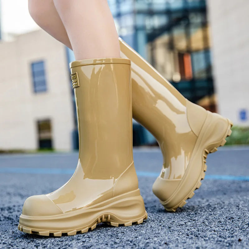 Knöchelhohe Damen Regenstiefel Mit Rutschfester Sohle
