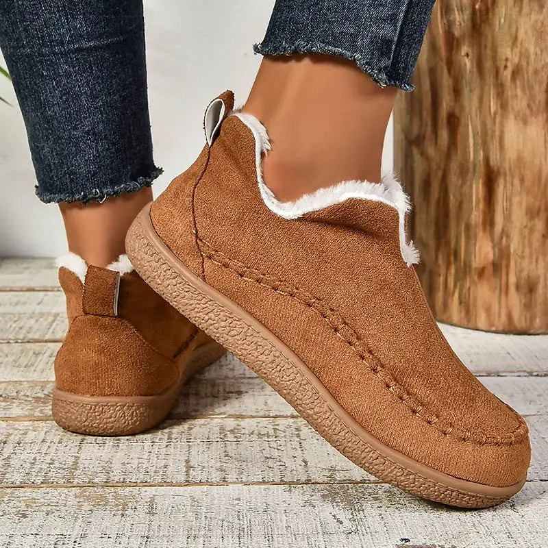 Orthopädische Damen Stiefeletten mit Kunstfellfutter