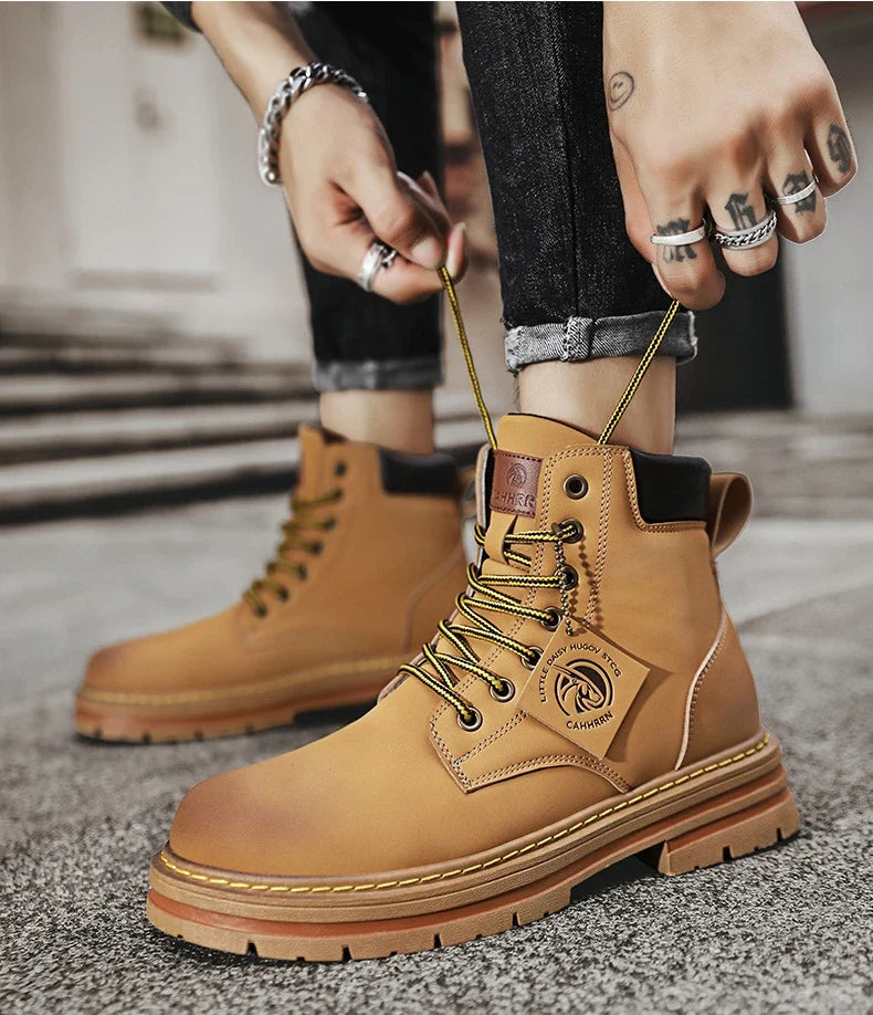 Wasserabweisende Herren Winterstiefel Mit Griffiger Sohle