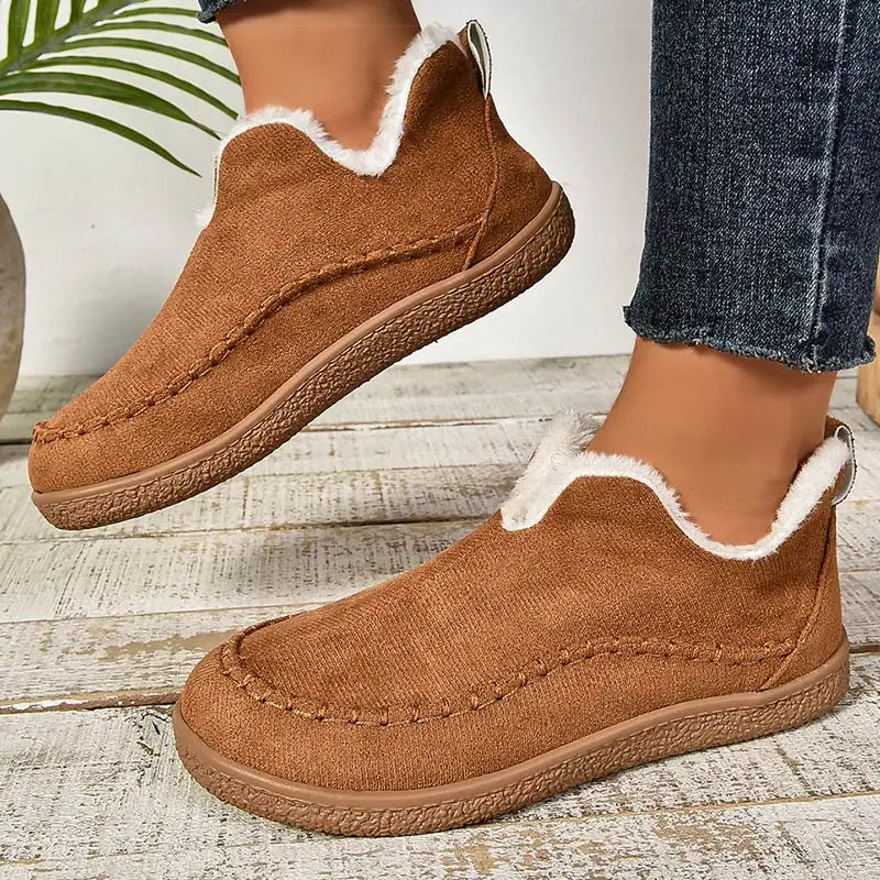 Orthopädische Damen Stiefeletten mit Kunstfellfutter