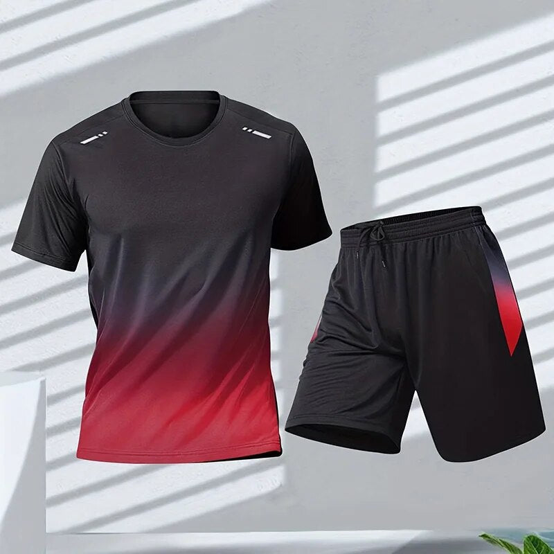 Zweiteiliges Sportset aus Shirt und Shorts für Herren