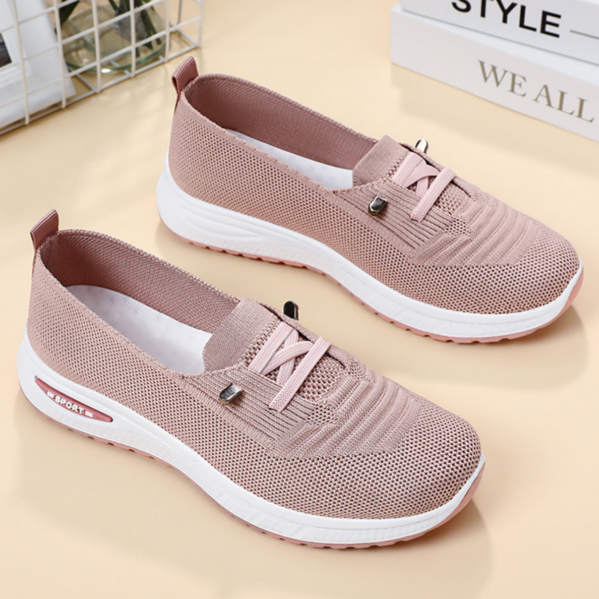 Orthopädische Damen Walking-Schuhe mit Fussgewölbestütze