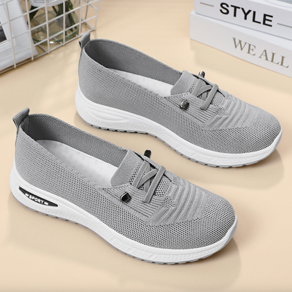 Orthopädische Damen Walking-Schuhe mit Fussgewölbestütze