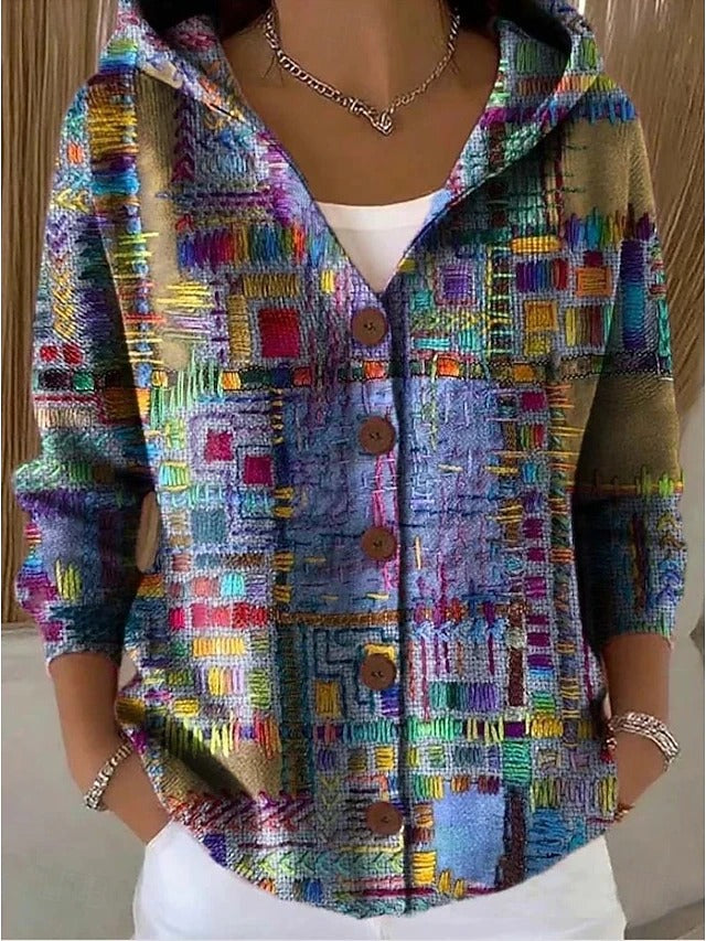 Damen Lange Strickjacke für Lagenlooks