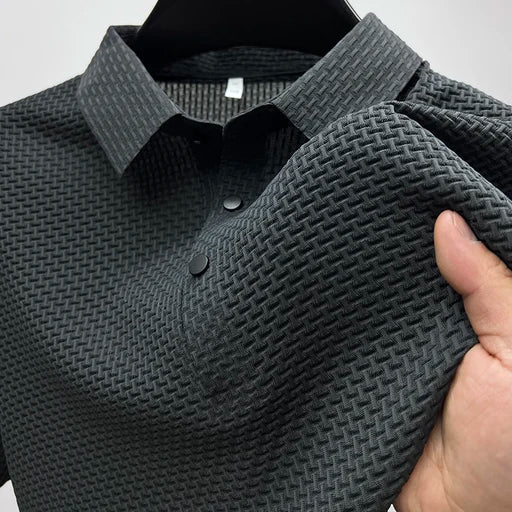 Gestricktes Poloshirt Herren – Kurzarm mit Knopfleiste