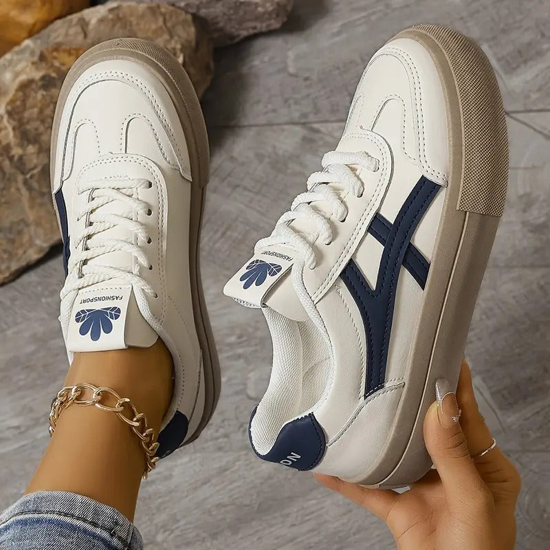 Damen Retro Low-Top Sneaker mit Komfortsohle