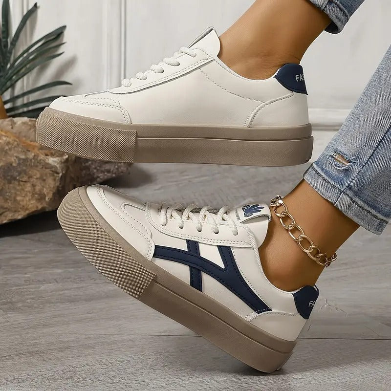 Damen Retro Low-Top Sneaker mit Komfortsohle