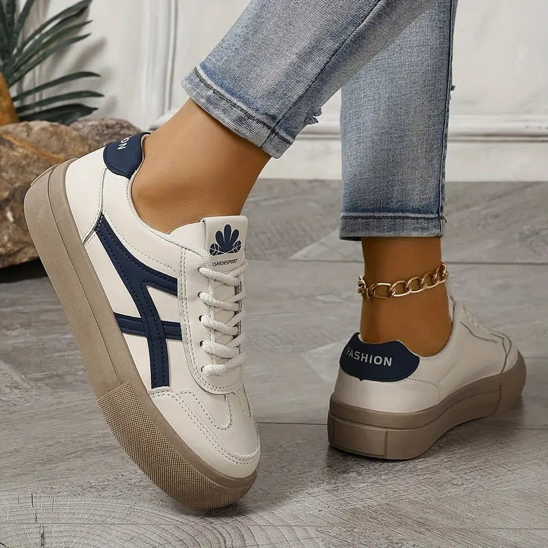Damen Retro Low-Top Sneaker mit Komfortsohle