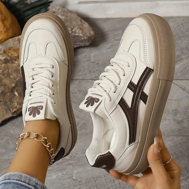 Damen Retro Low-Top Sneaker mit Komfortsohle