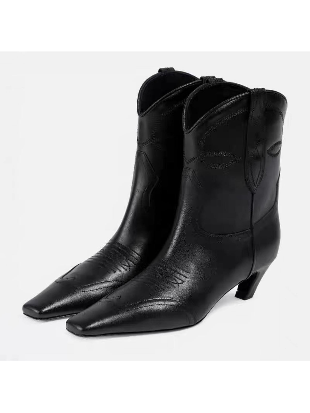 Damen Westernstiefel mit kleinem Absatz und spitzer Zehe