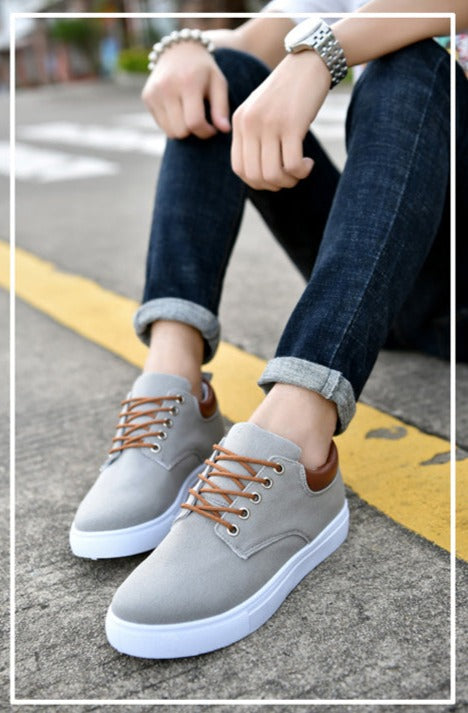 Herren Canvas Sneaker mit weißer Sohle