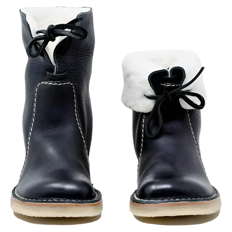 Gefütterte Damen Schnürboots mit Krepp-Gummisohle