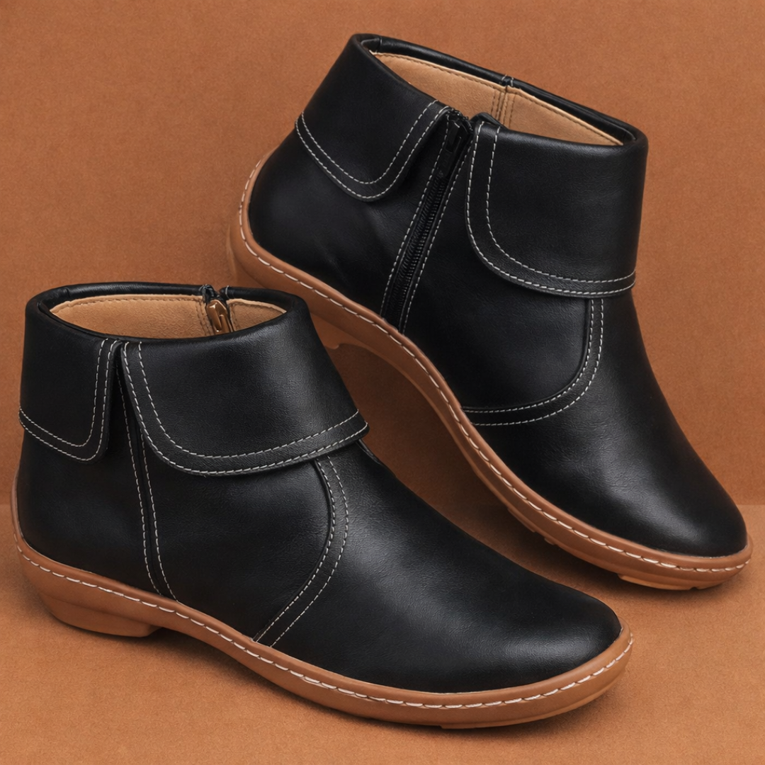 Vintage Damen Stiefeletten mit Weicher Innenpolsterung