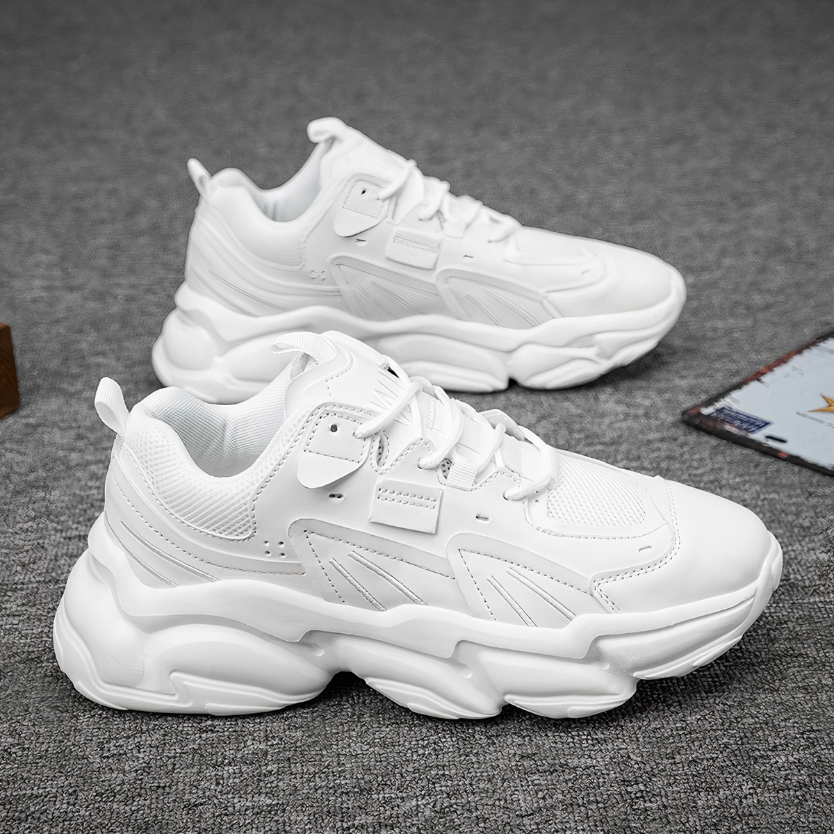 Herren Sneaker mit verdeckter Erhöhungssohle