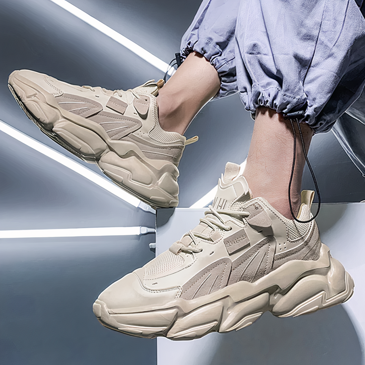 Herren Sneaker mit verdeckter Erhöhungssohle