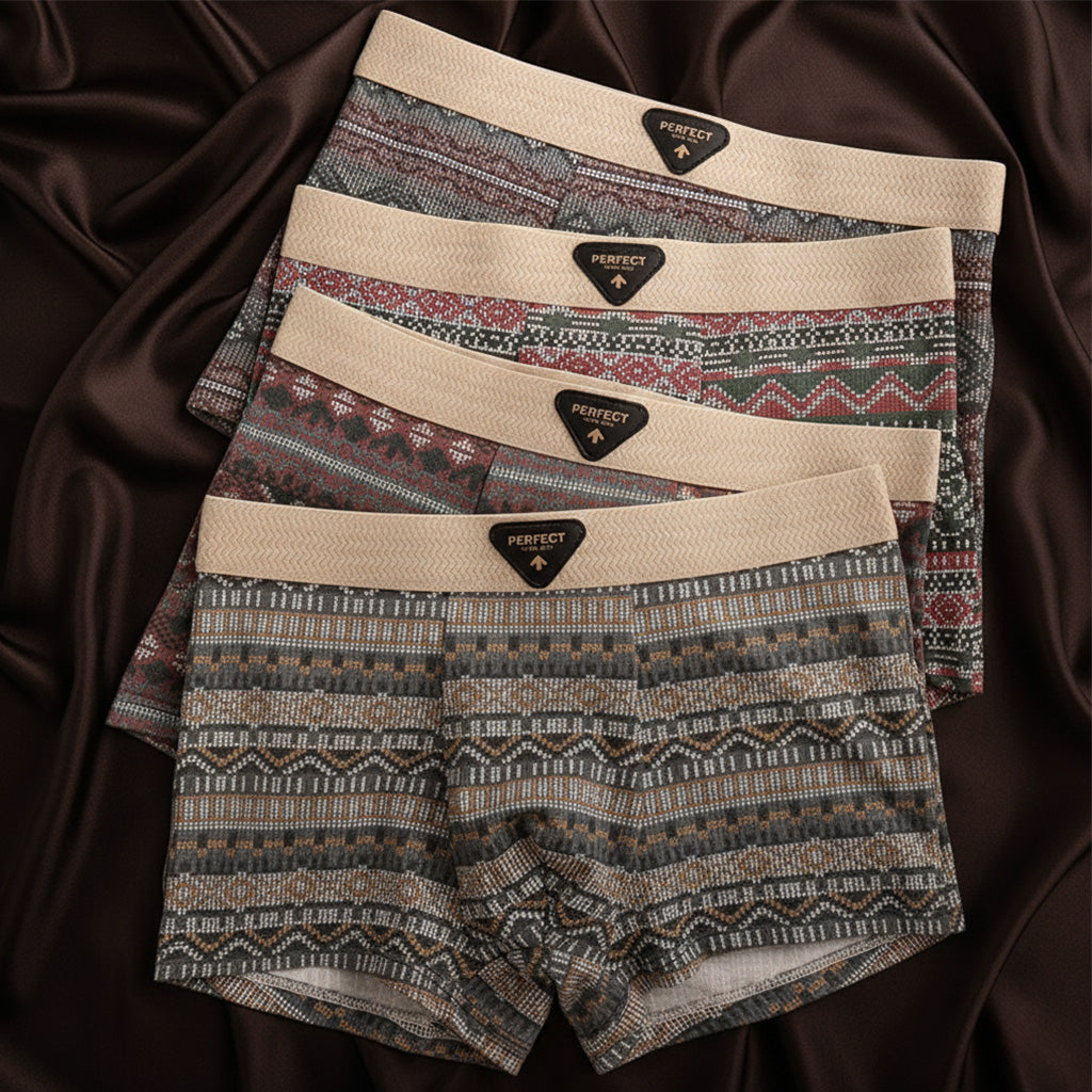 Retro Boxershorts aus Bio-Baumwolle mit Mesh-Einsätzen