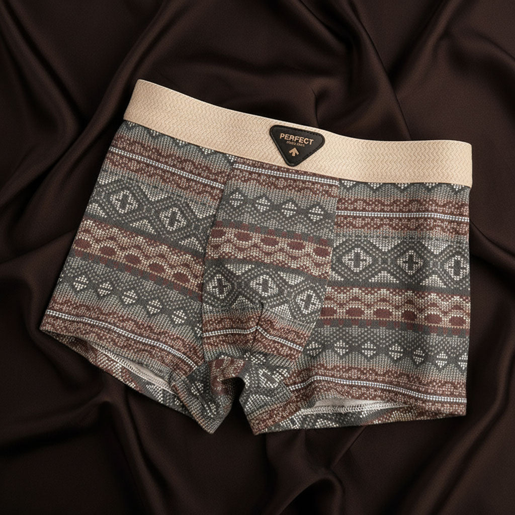 Retro Boxershorts aus Bio-Baumwolle mit Mesh-Einsätzen