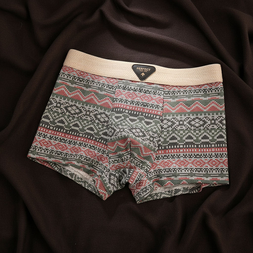 Retro Boxershorts aus Bio-Baumwolle mit Mesh-Einsätzen