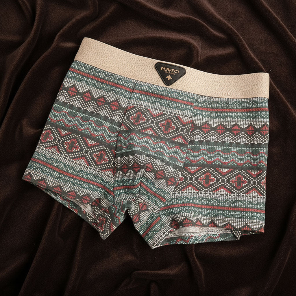 Retro Boxershorts aus Bio-Baumwolle mit Mesh-Einsätzen