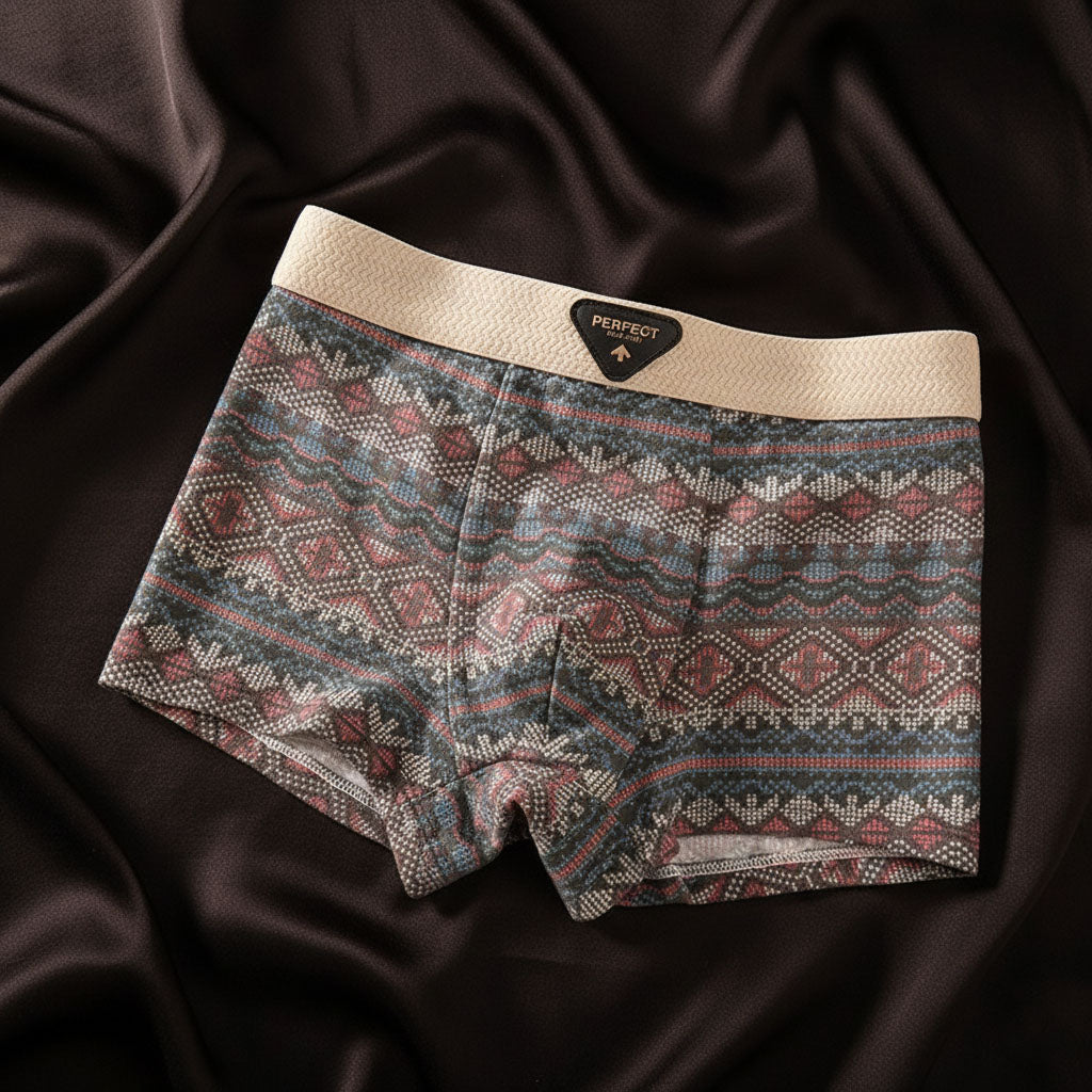 Retro Boxershorts aus Bio-Baumwolle mit Mesh-Einsätzen