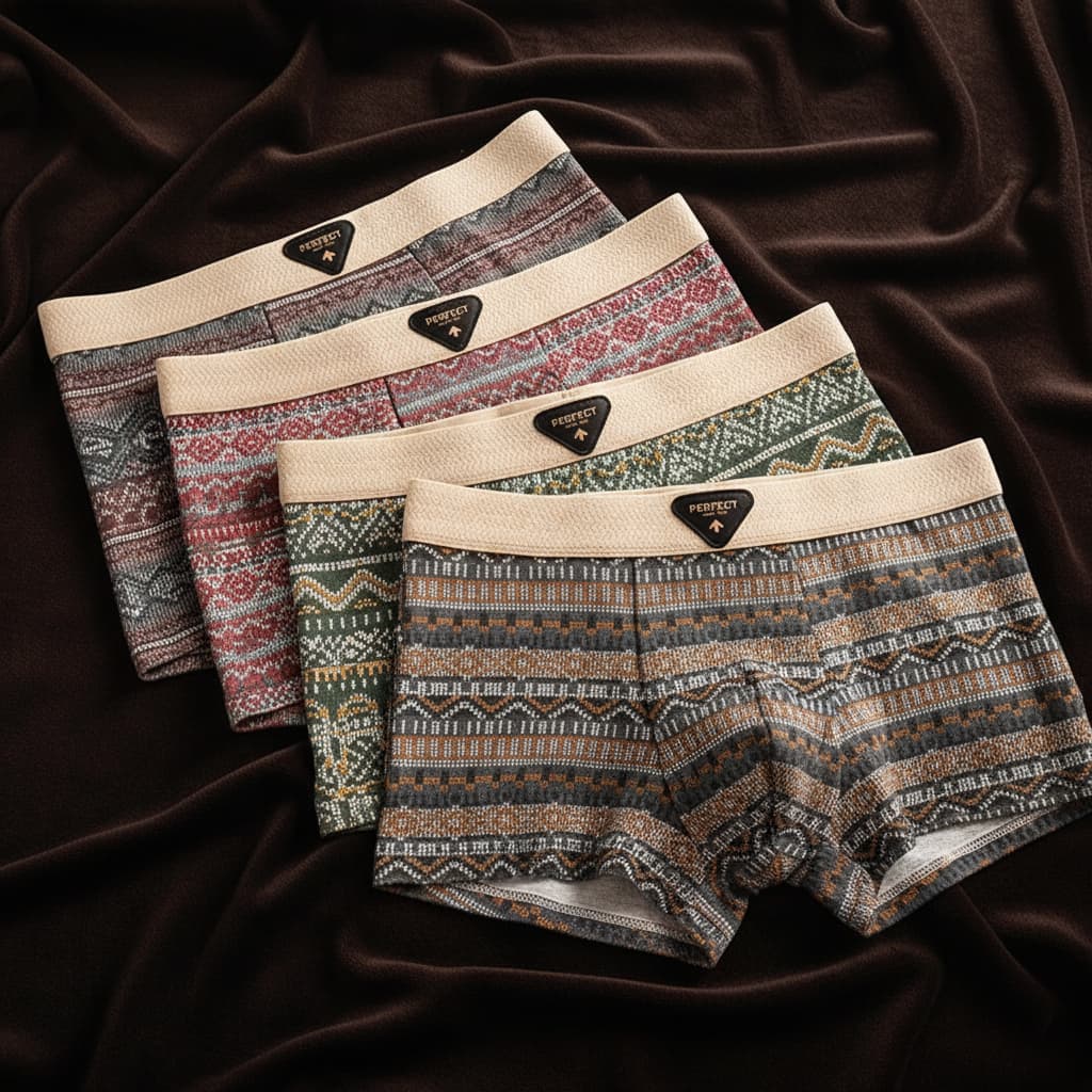 Retro Boxershorts aus Bio-Baumwolle mit Mesh-Einsätzen