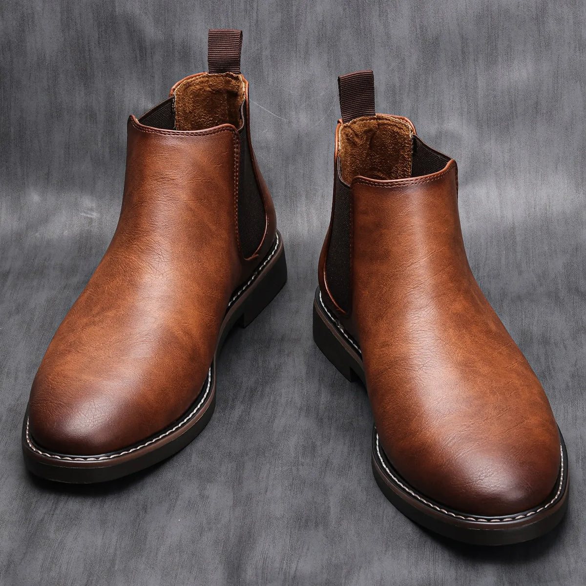 Herren Chelsea Boots Im Retro Look Mit Elastikeinsatz