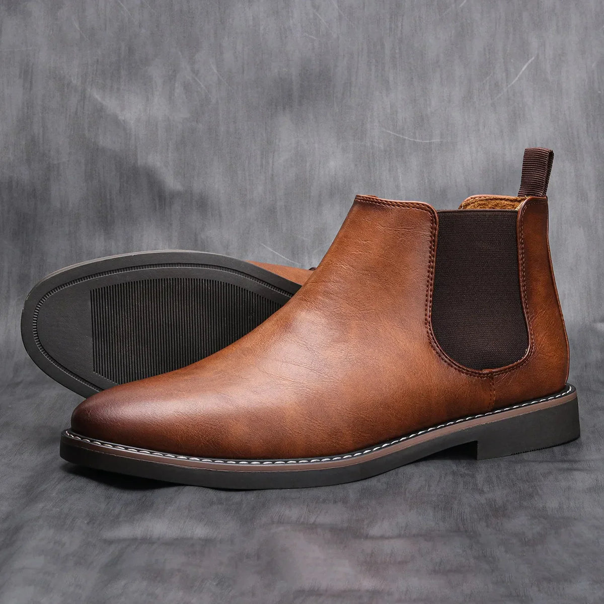 Herren Chelsea Boots Im Retro Look Mit Elastikeinsatz