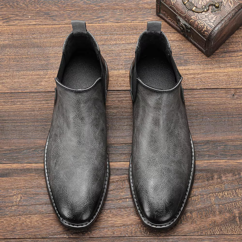 Herren Chelsea Boots Im Retro Look Mit Elastikeinsatz