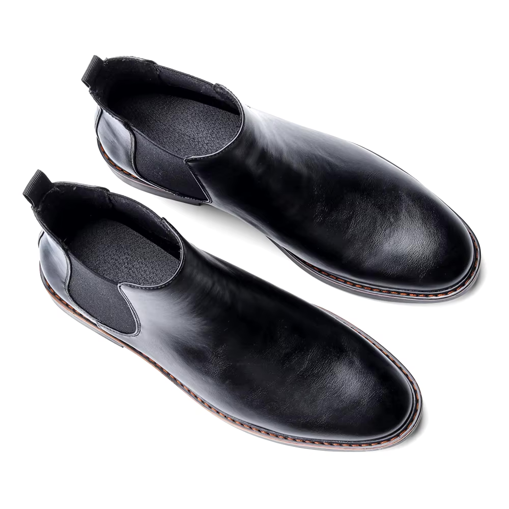 Herren Chelsea Boots Im Retro Look Mit Elastikeinsatz