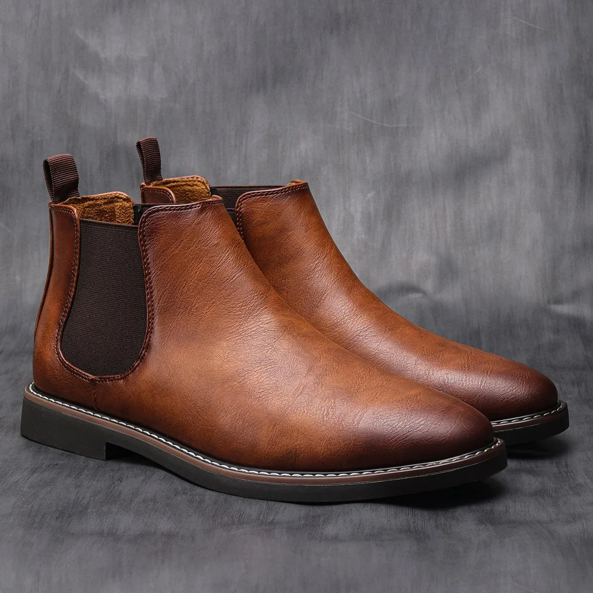 Herren Chelsea Boots Im Retro Look Mit Elastikeinsatz