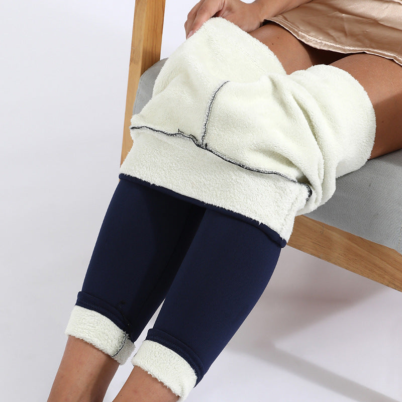 Warme Winter-Fleece-Leggings Mit Hoher Taille