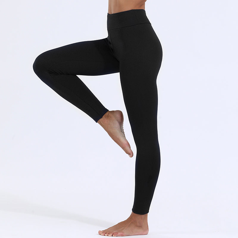 Warme Winter-Fleece-Leggings Mit Hoher Taille