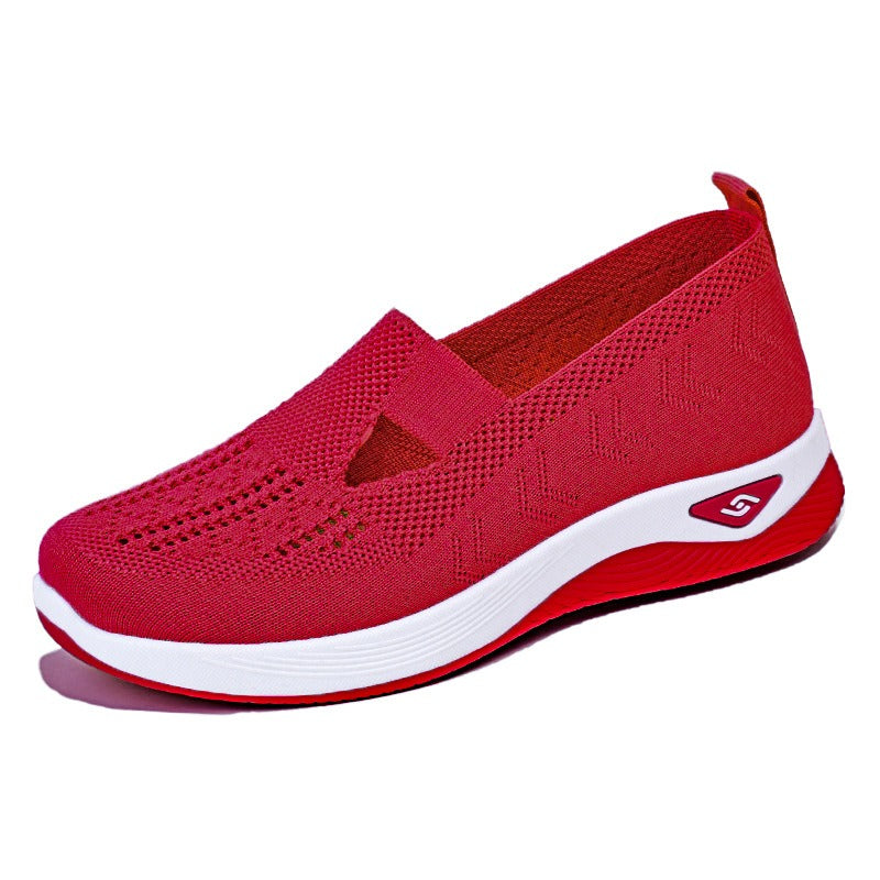 Atmungsaktive Strick-Ballerinas mit spitzer Kappe