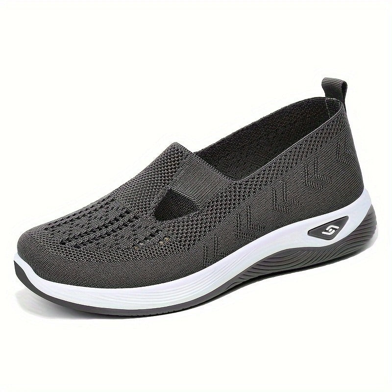 Atmungsaktive Strick-Ballerinas mit spitzer Kappe