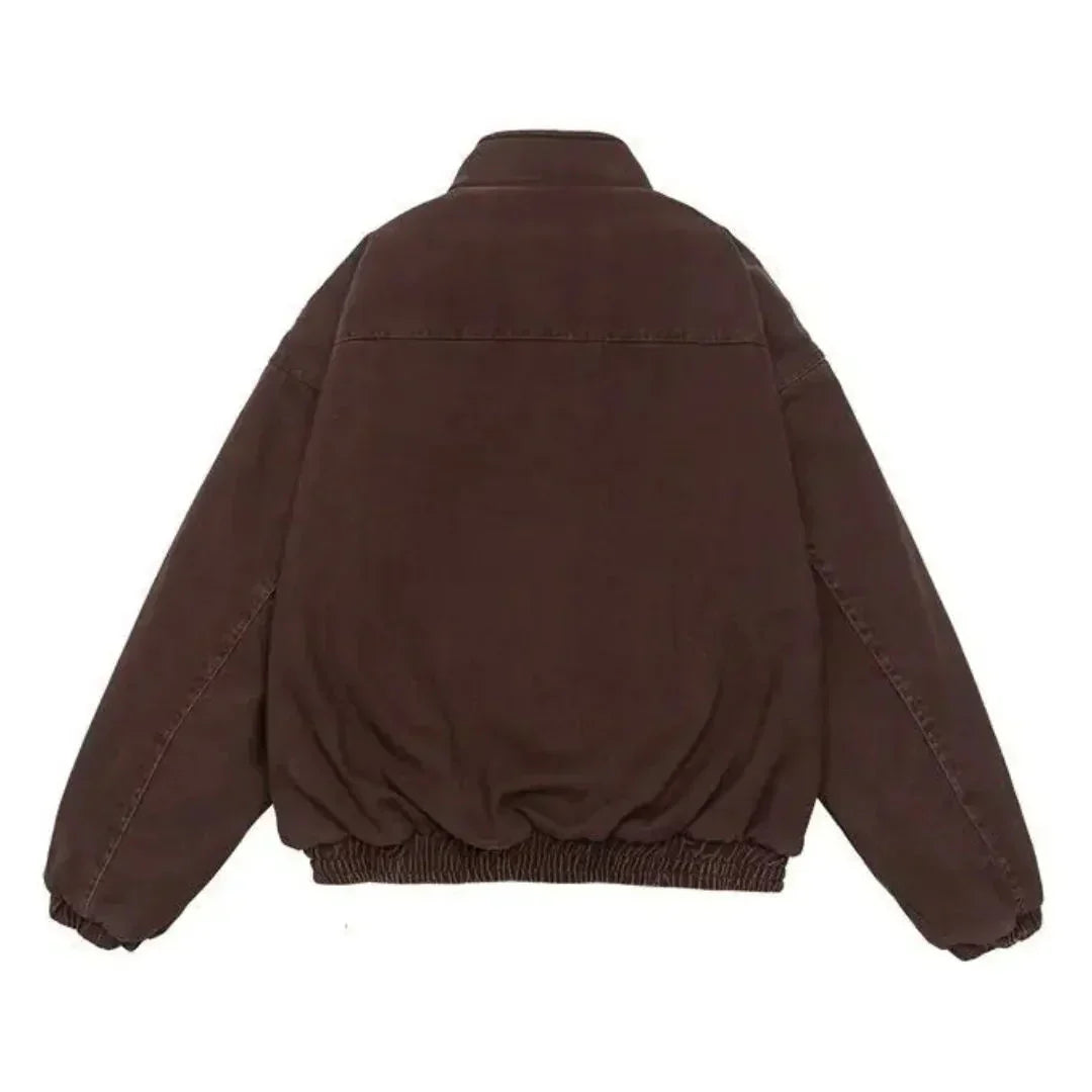 Bequeme Herren Winterjacke Mit Durchgehendem Reißverschluss