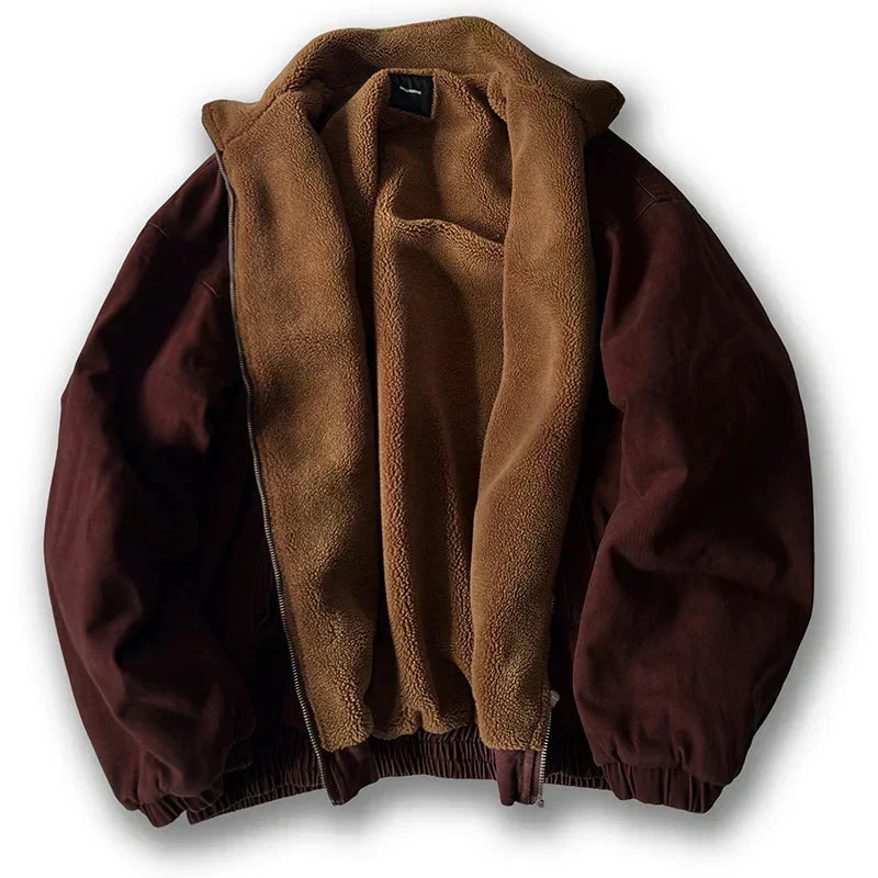 Bequeme Herren Winterjacke Mit Durchgehendem Reißverschluss