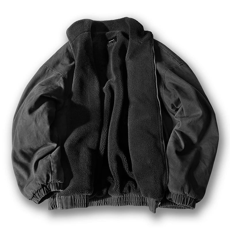 Bequeme Herren Winterjacke Mit Durchgehendem Reißverschluss