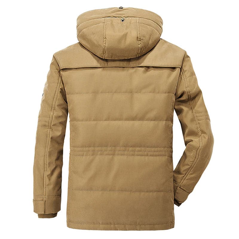 Gefütterter Herren Parka mit Kapuze für kalte Tage