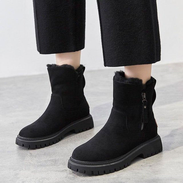 Gefütterte Damen Winterstiefel Mit Rutschfester Sohle