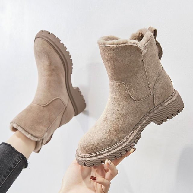 Gefütterte Damen Winterstiefel Mit Rutschfester Sohle