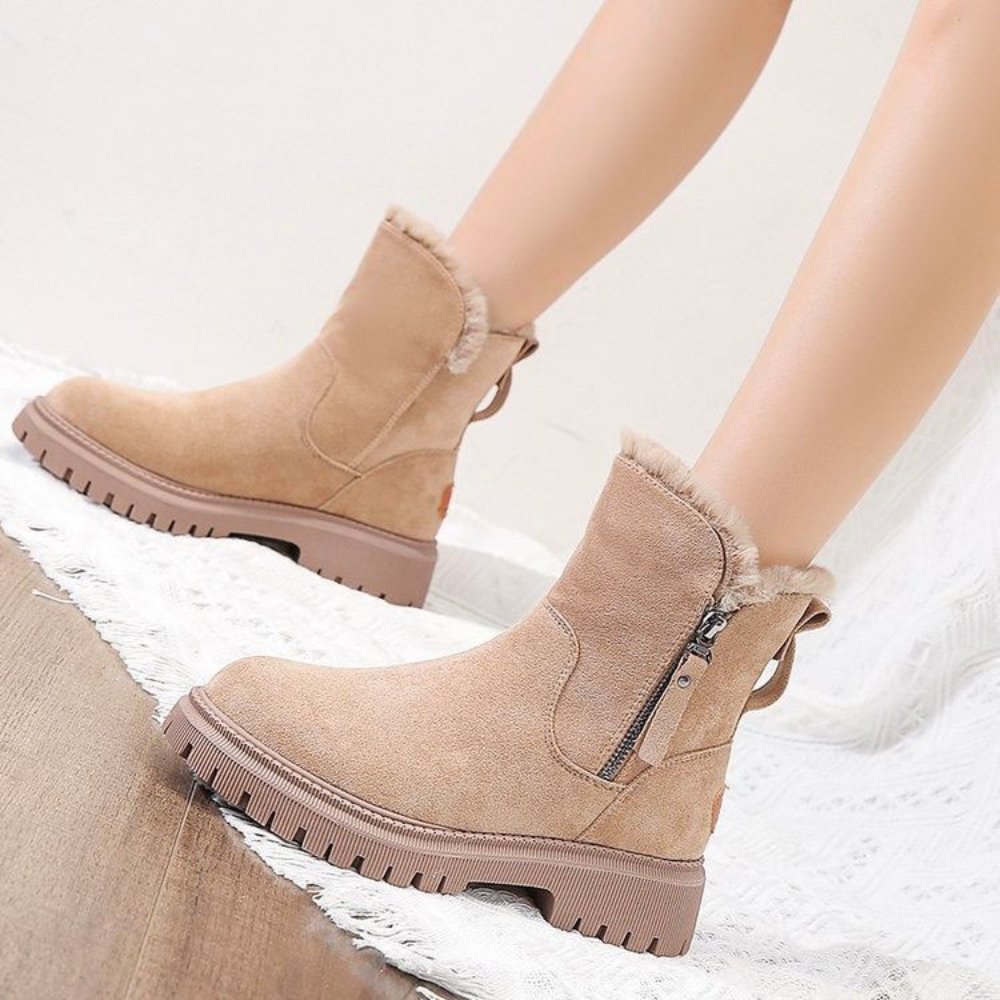 Gefütterte Damen Winterstiefel Mit Rutschfester Sohle