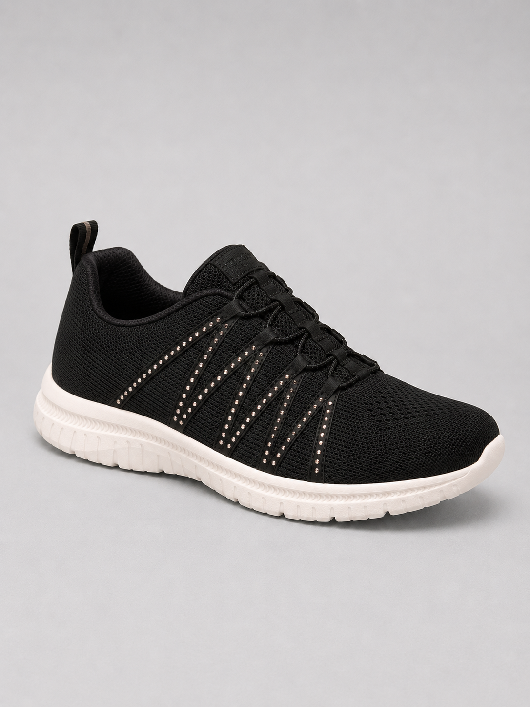 Glitzernde Damen Strick Sneaker zum Hineinschlüpfen