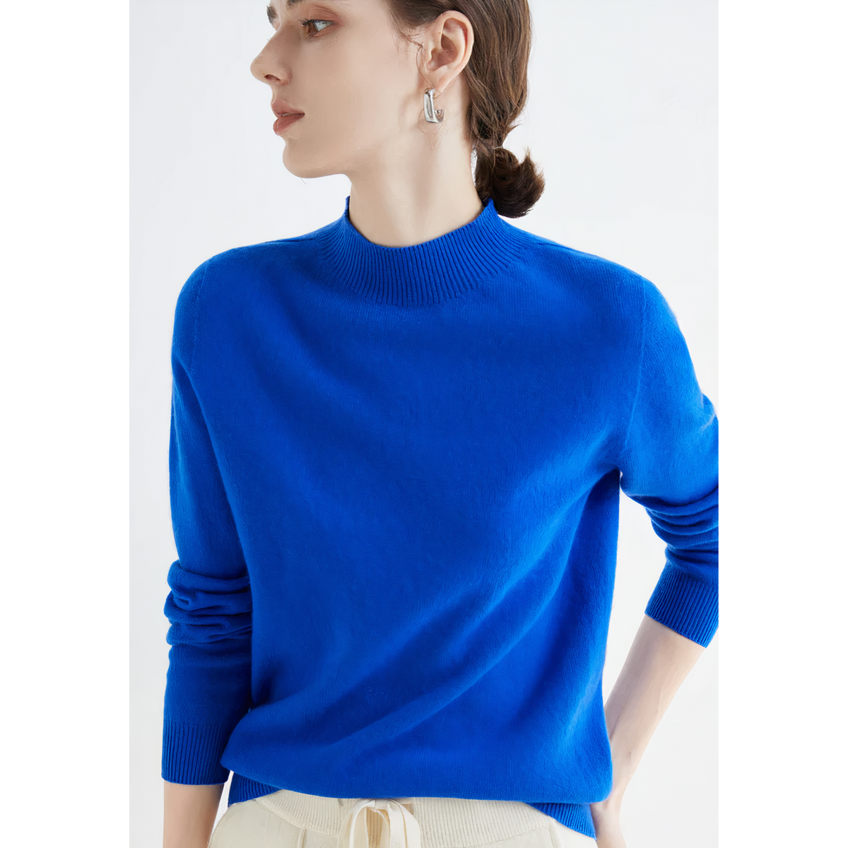 Damen Strickpullover Mit Kurzem Ausschnitt