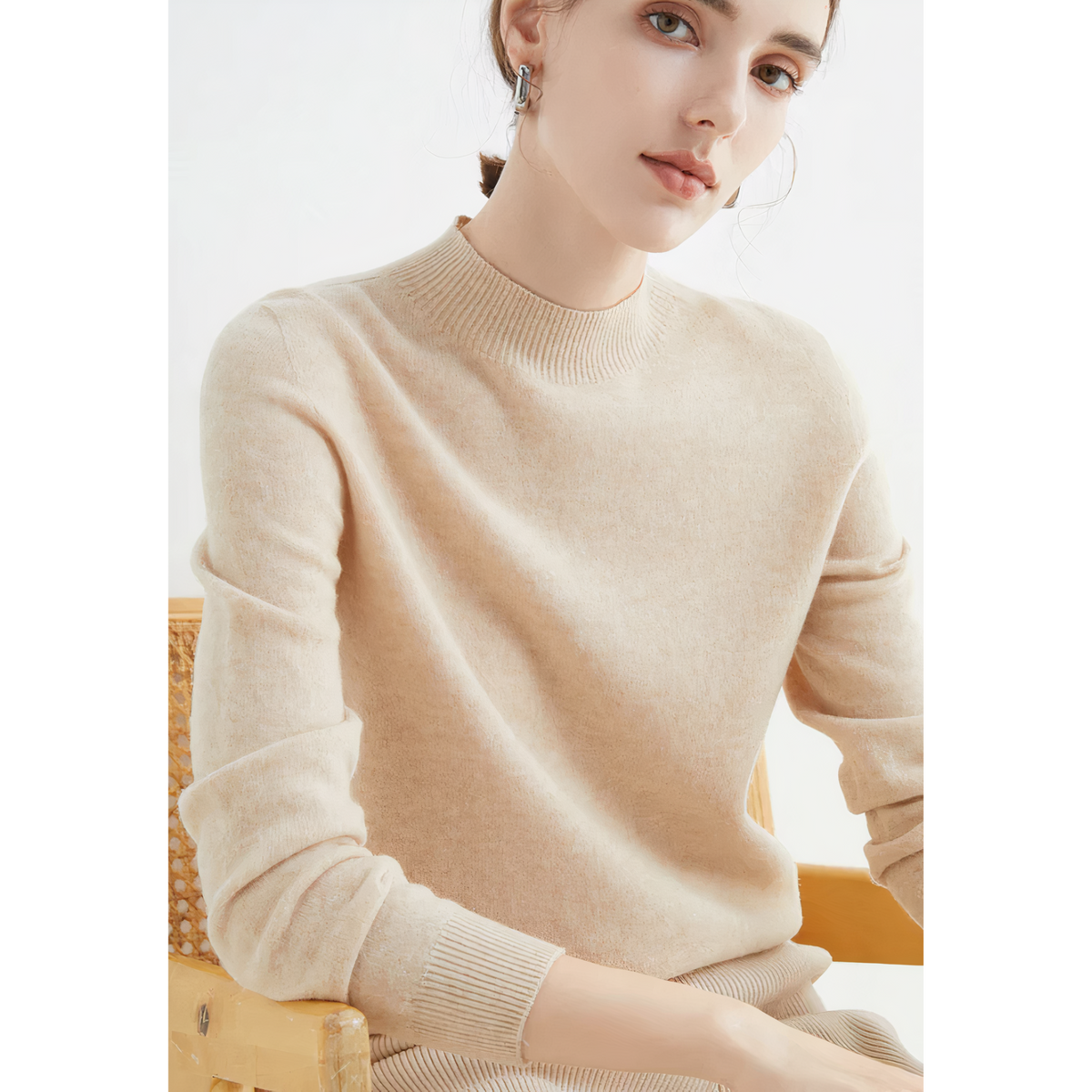 Damen Strickpullover Mit Kurzem Ausschnitt
