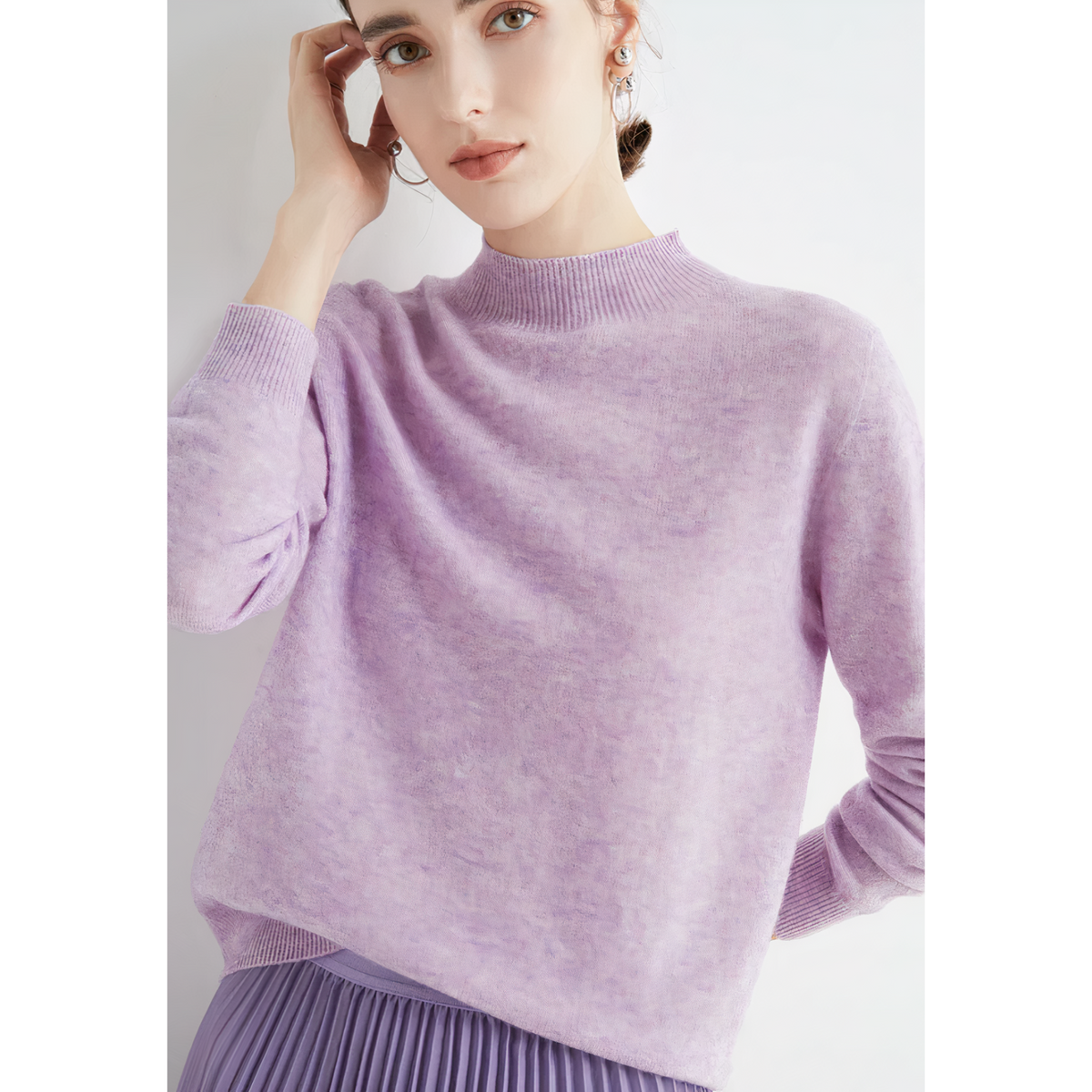 Damen Strickpullover Mit Kurzem Ausschnitt